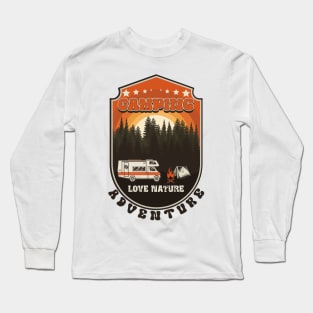 RV Camping vintage funny quote, funny retro RV camping Long Sleeve T-Shirt